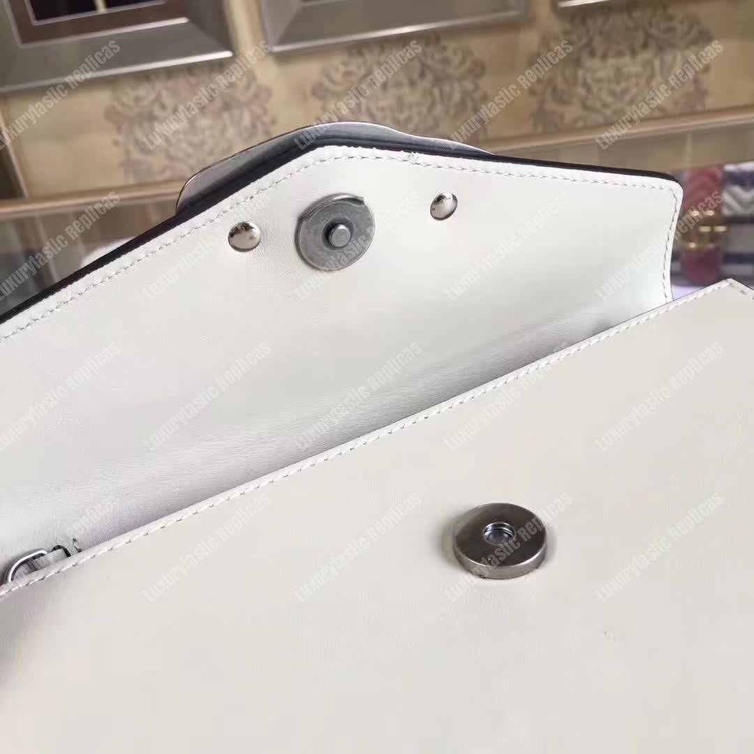 G*u*i lilith leather shoulder bag white