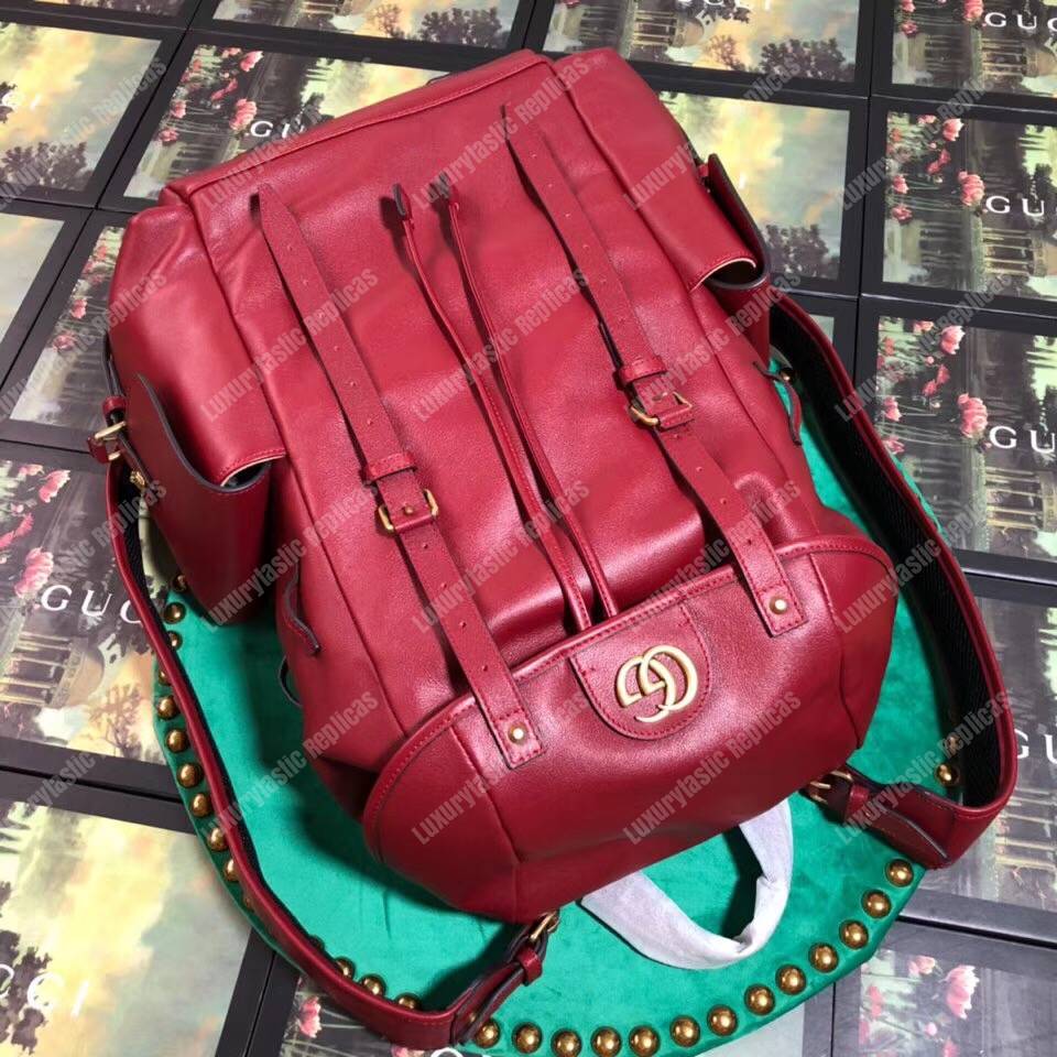 G*u*i re(belle) leather backpack cerise