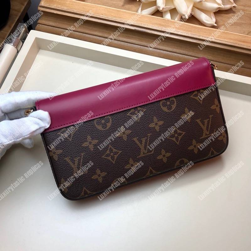 LV Pochette Félicie Monogram Soft Canvas Fuchsia