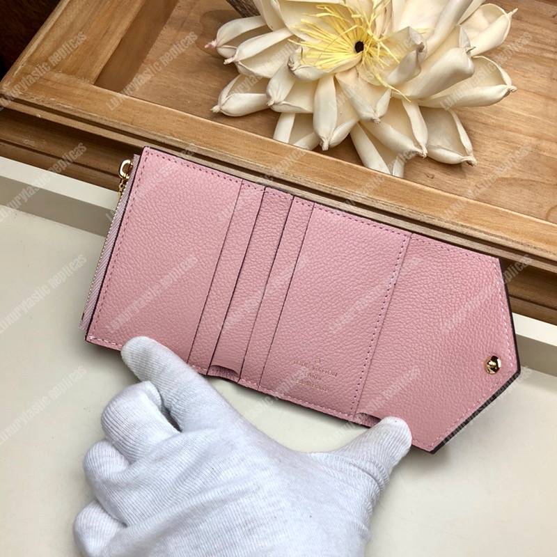LV Zoé Wallet Monogram Empreinte Rose Poudre