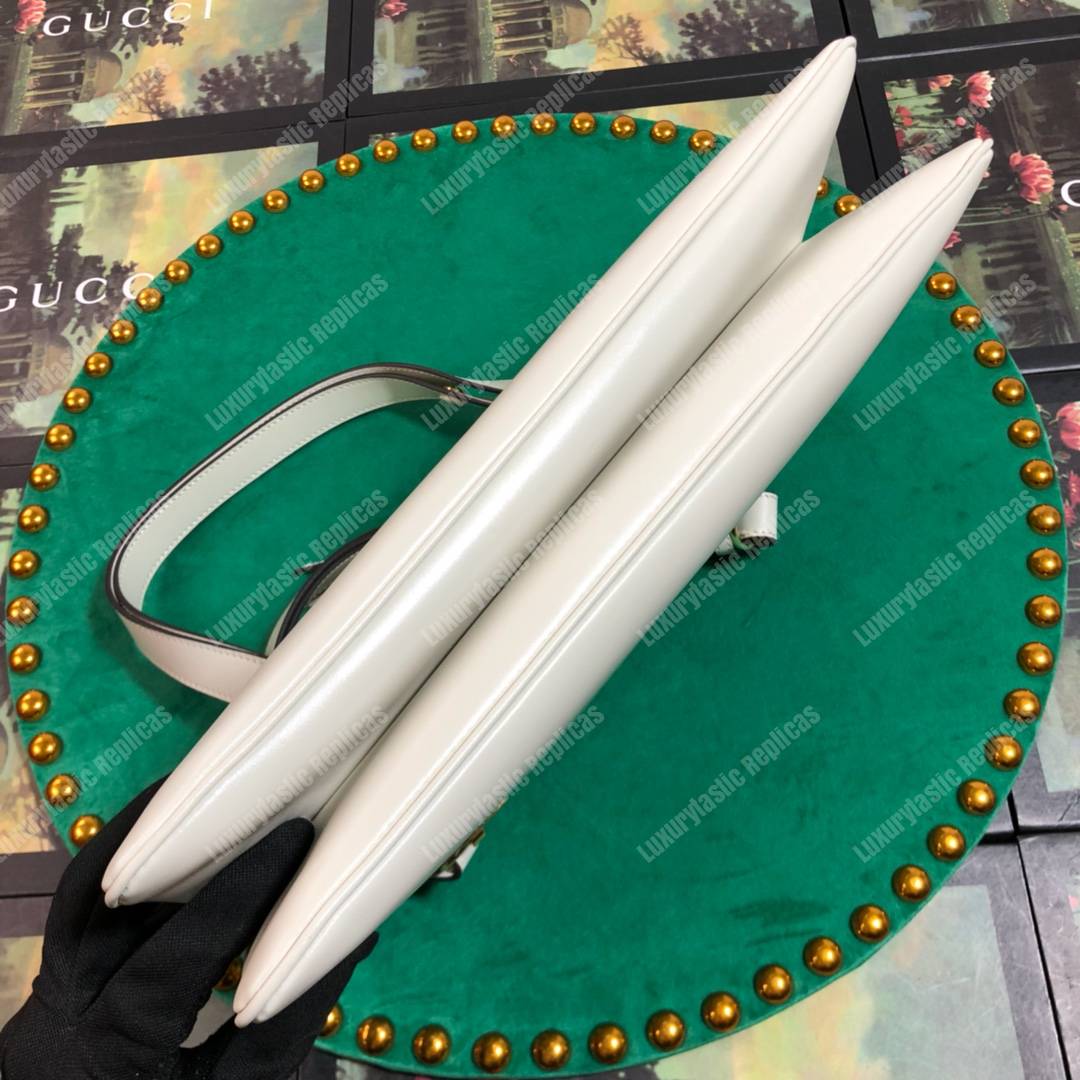 G*u*i arli large top handle bag white