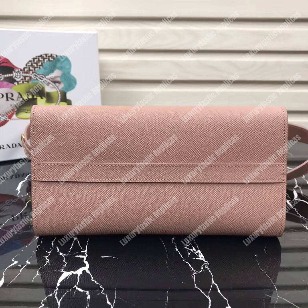 Pra*a monochrome saffiano leather bag magnolia