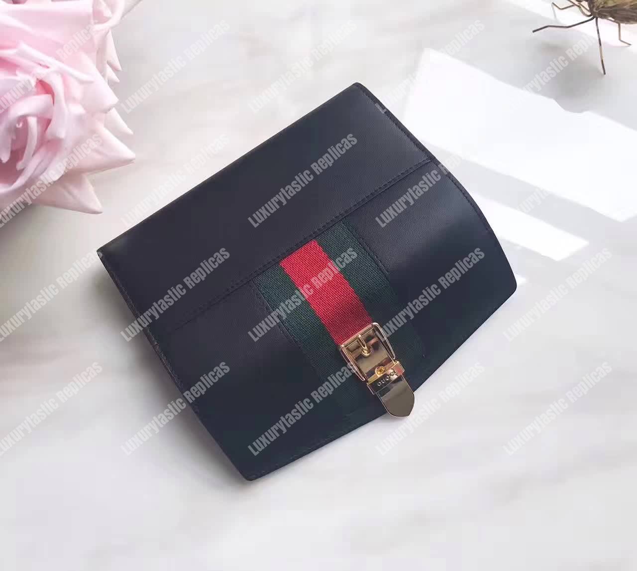 G*u*i sylvie leather continental wallet black