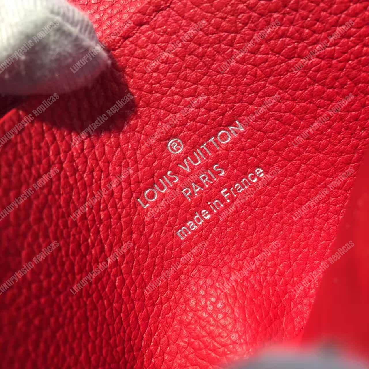 LV LockMe II Compact Wallet Taurillon Leather Rubis