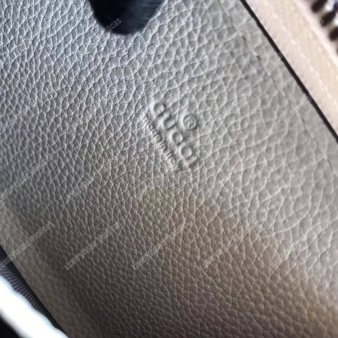 G*u*i print leather card case white