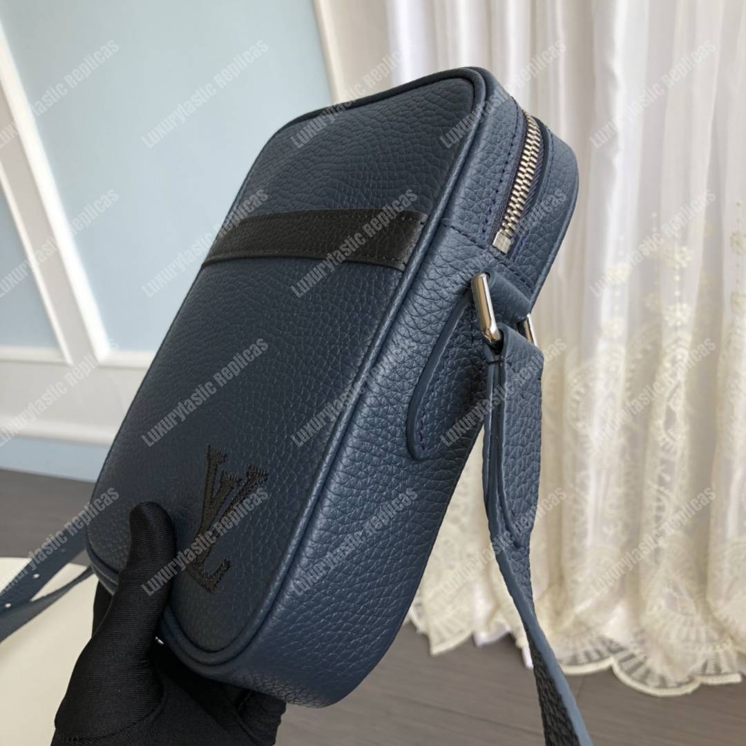 LV Danube Slim PM Navy Blue/Black