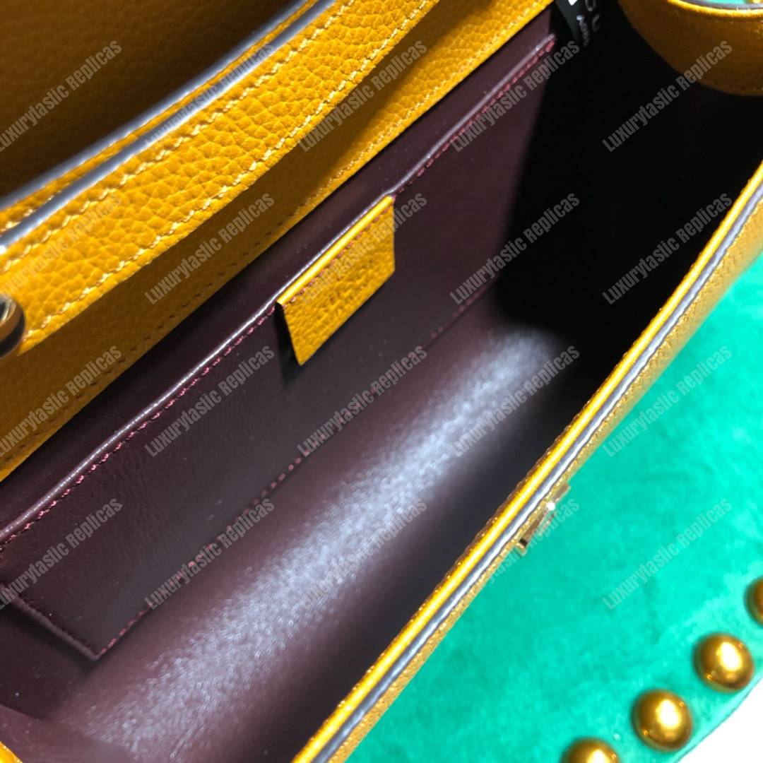 G*u*i zumi yellow smooth leather small shoulder bag