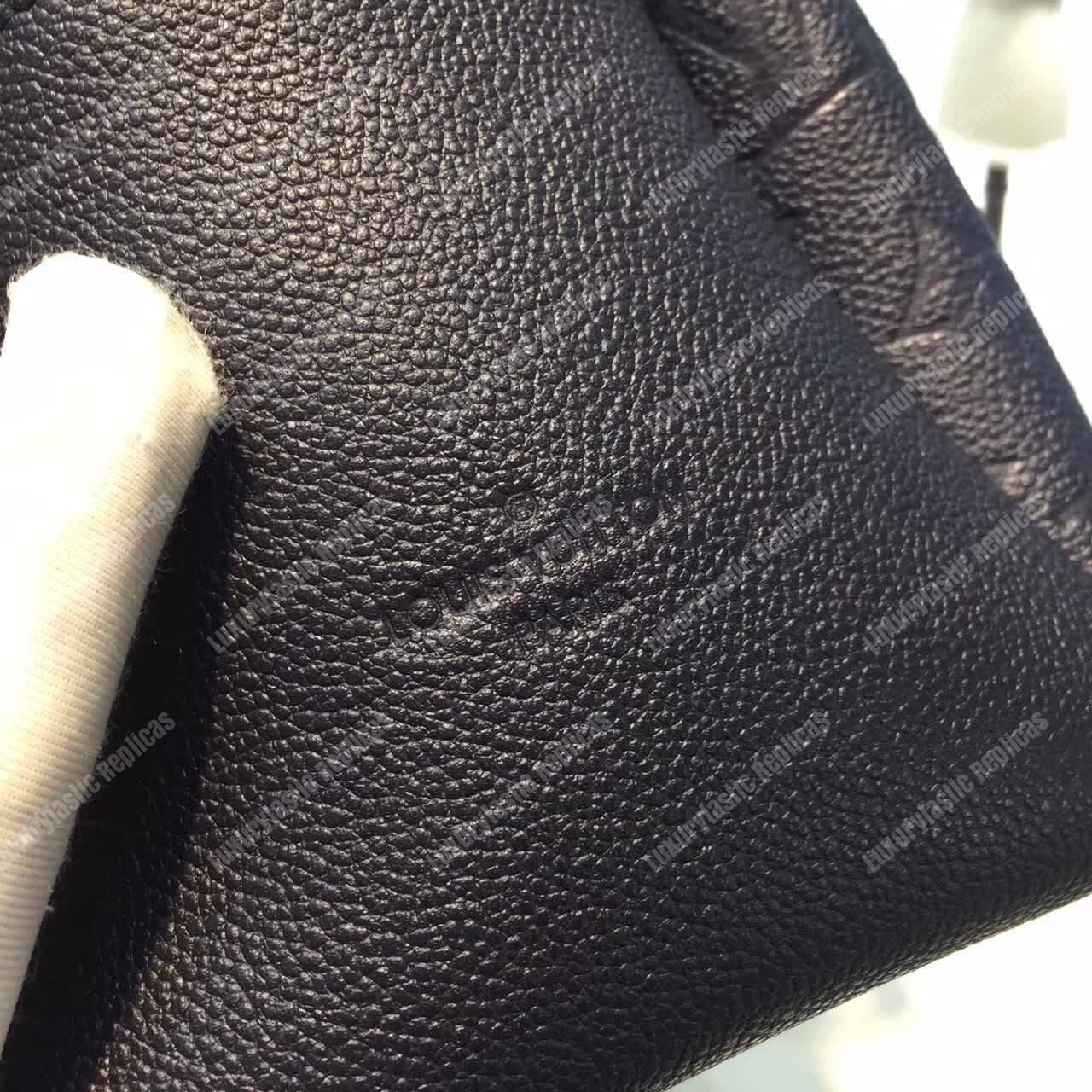 LV Ponthieu PM Monogram Empreinte Leather Marine Rouge