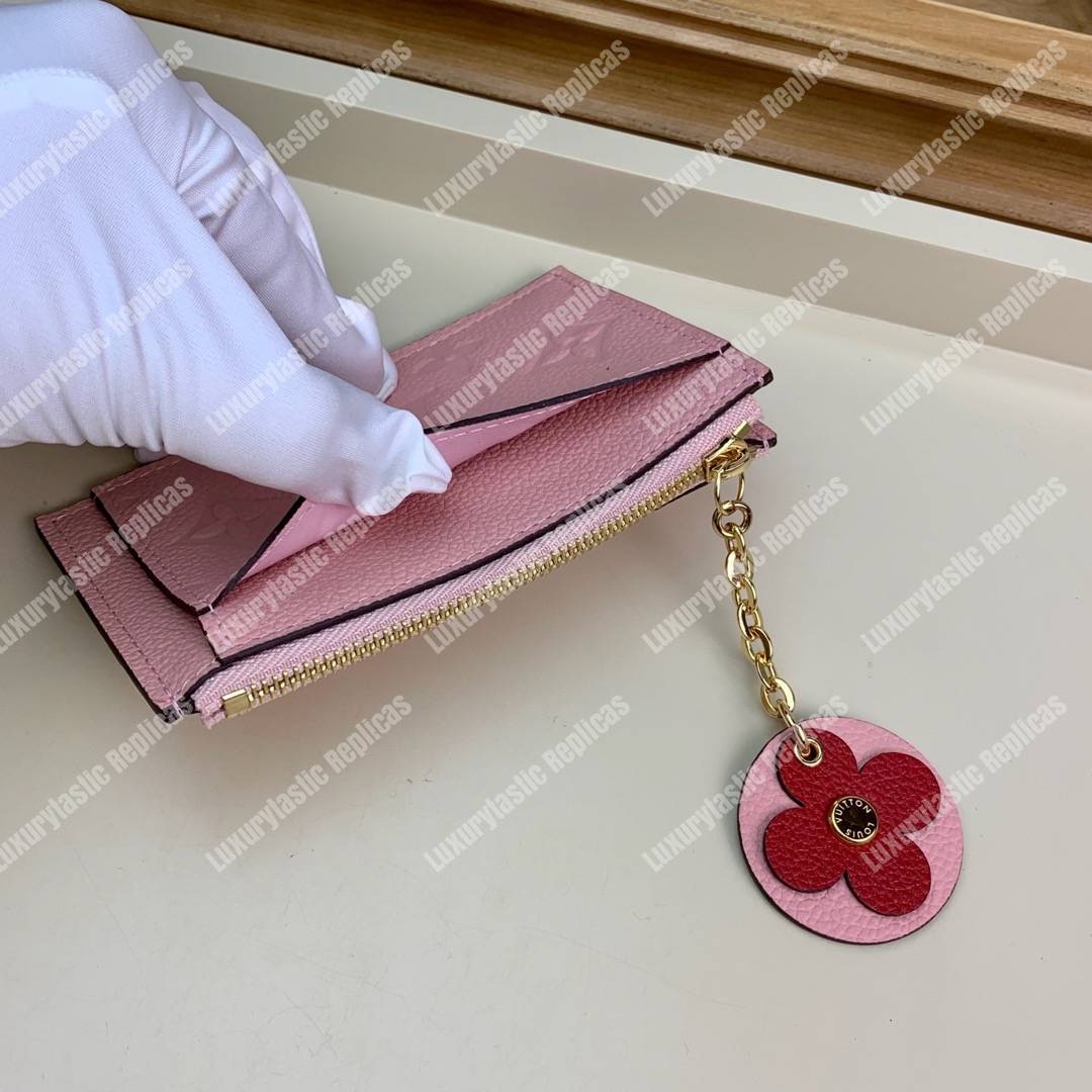 LV Zipped Card Holder Monogram Pink