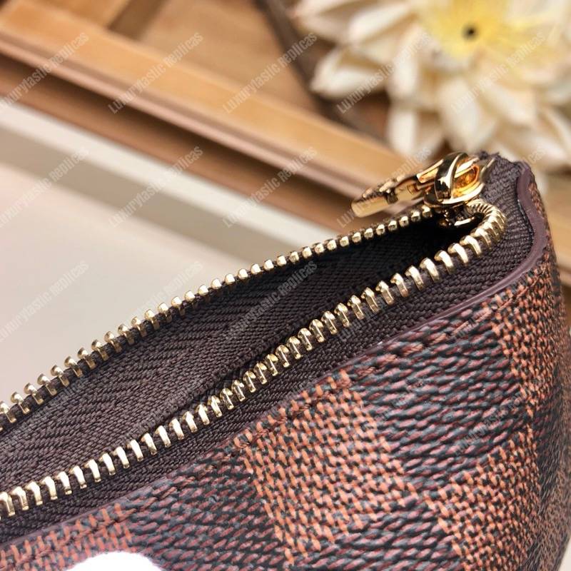 LV Key Pouch Damier Ebene Canvas