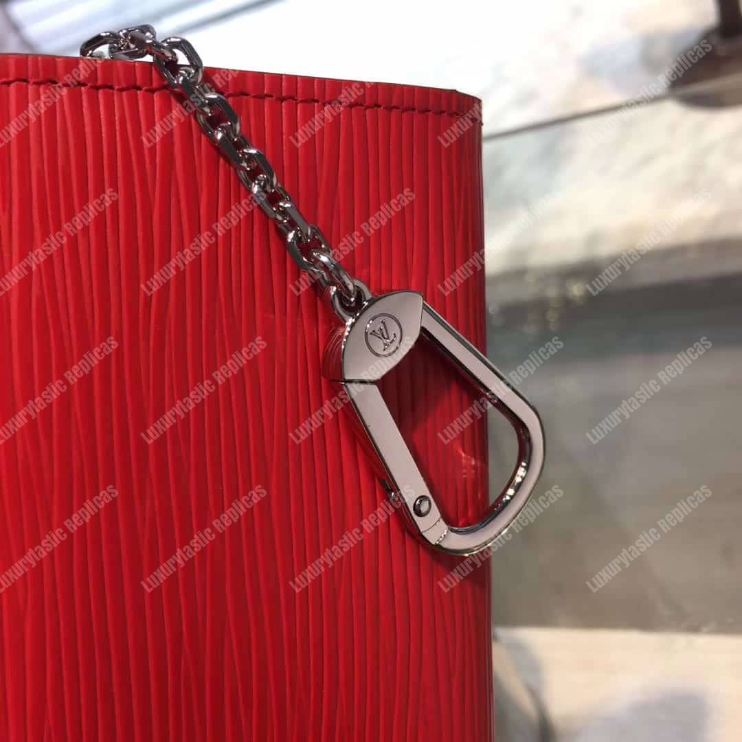 LV Key Pouch Epi Leather Coquelicot