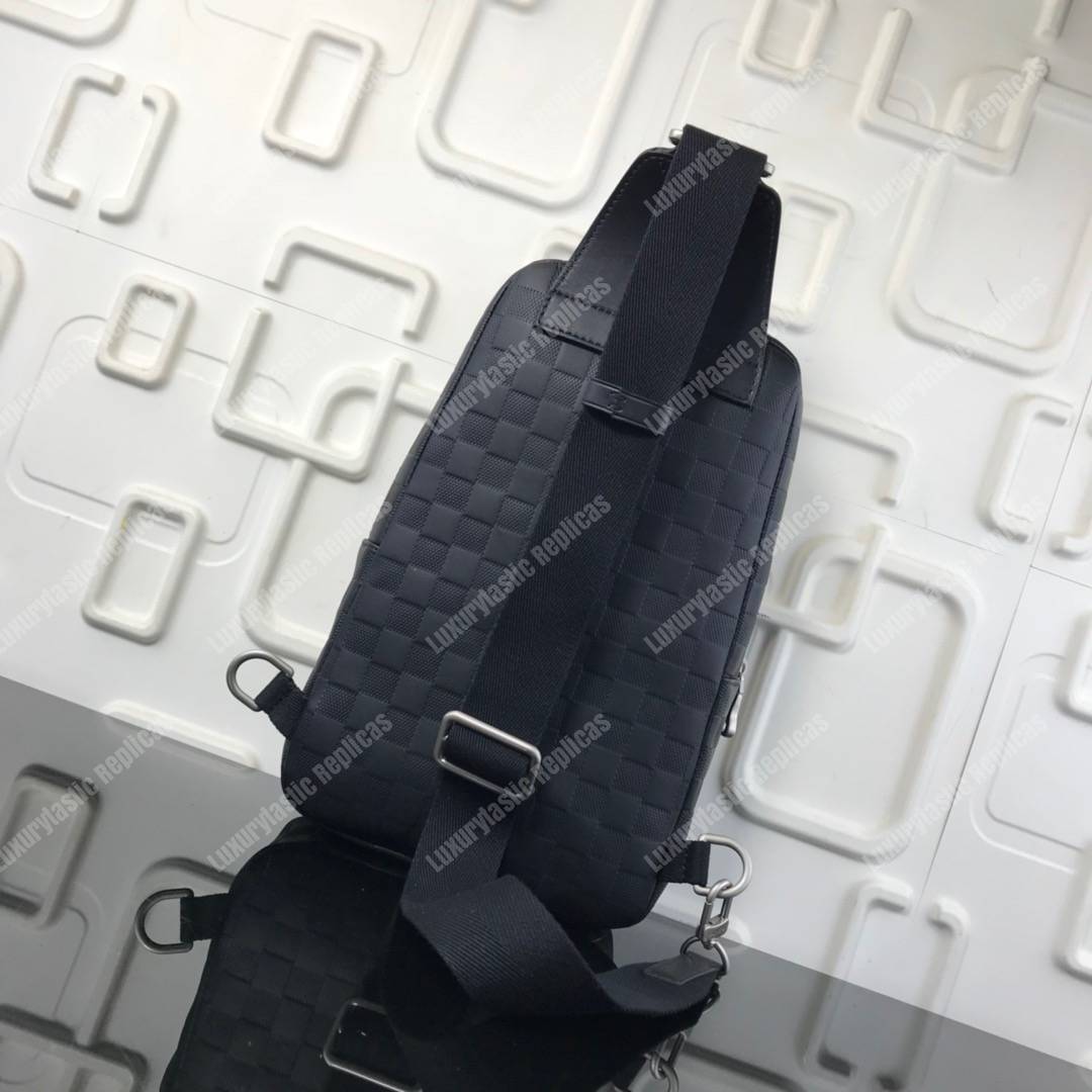 LV Avenue Sling Bag Damier Infini Leather Black