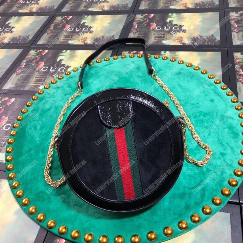 G*u*i ophidia mini round shoulder bag black