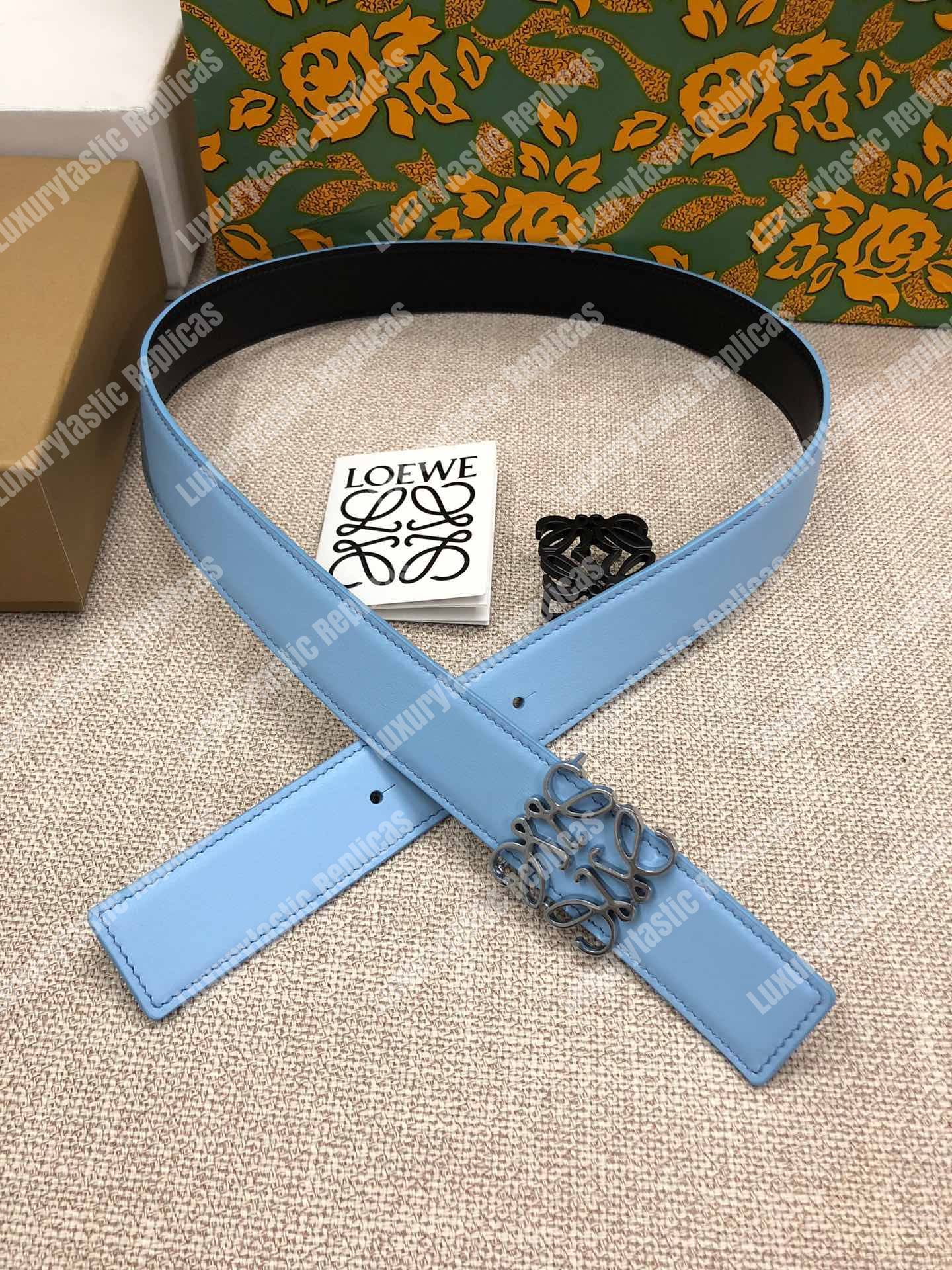 Loewe Anagram Belt 3.2Cm Sky Blue