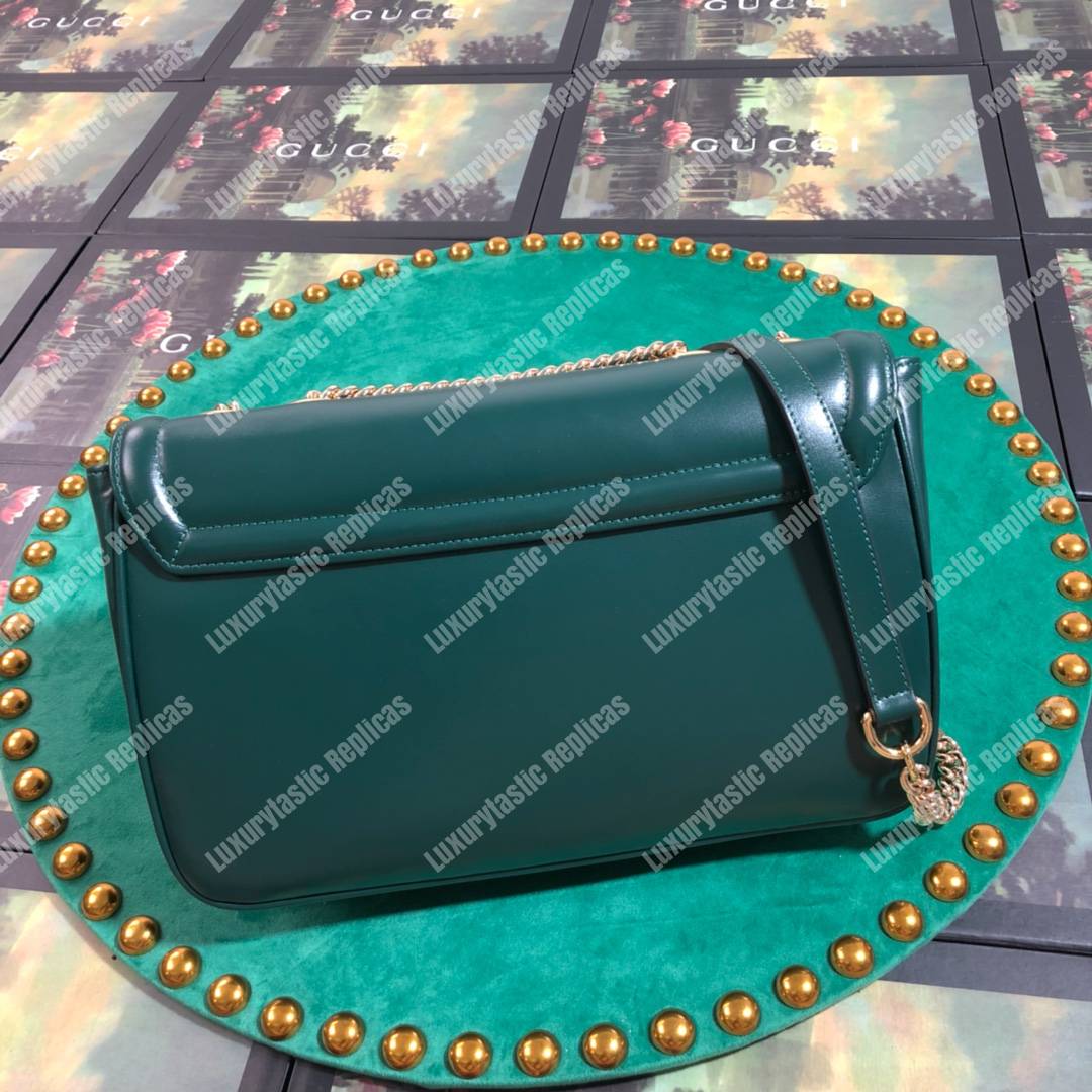 G*u*i rajah medium shoulder bag green