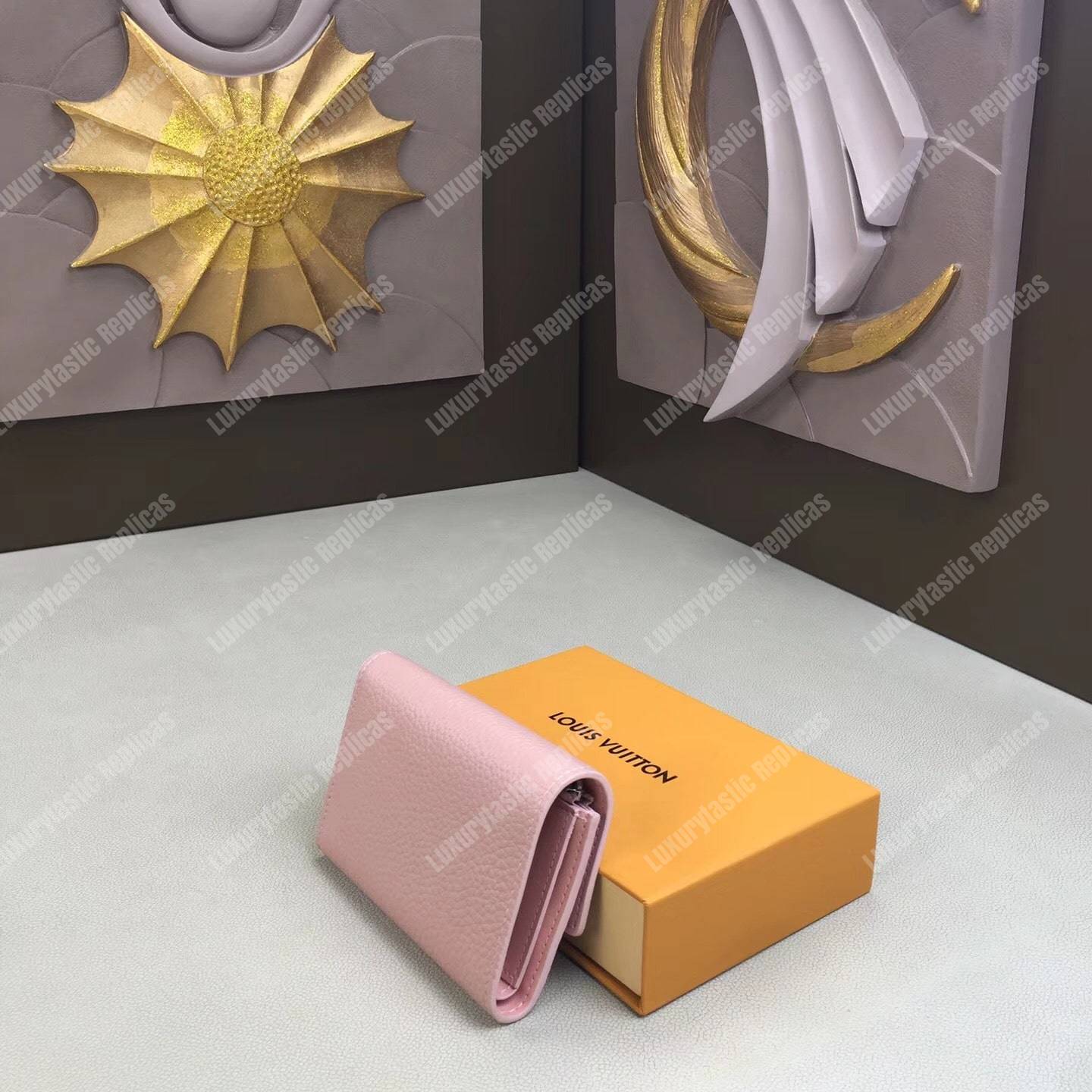 LV Compact Wallet Taurillion Leather Magnolia