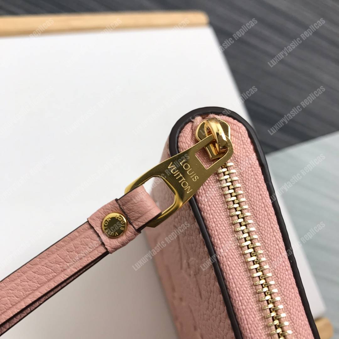 LV Zippy Coin Purse Monogram Empreinte Leather Rose Ballerine