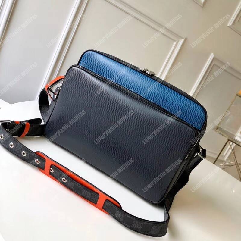 LV Nil Slim Epi Leather Damier Graphite Canvas