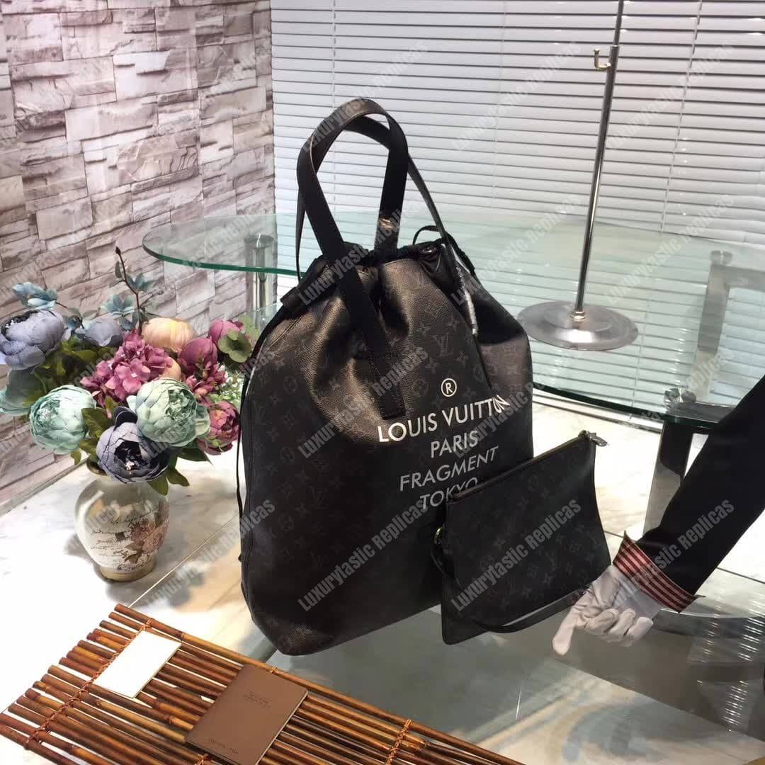 LV Cabas Light Tote Shoulder Bag Monogram Eclipse Canvas