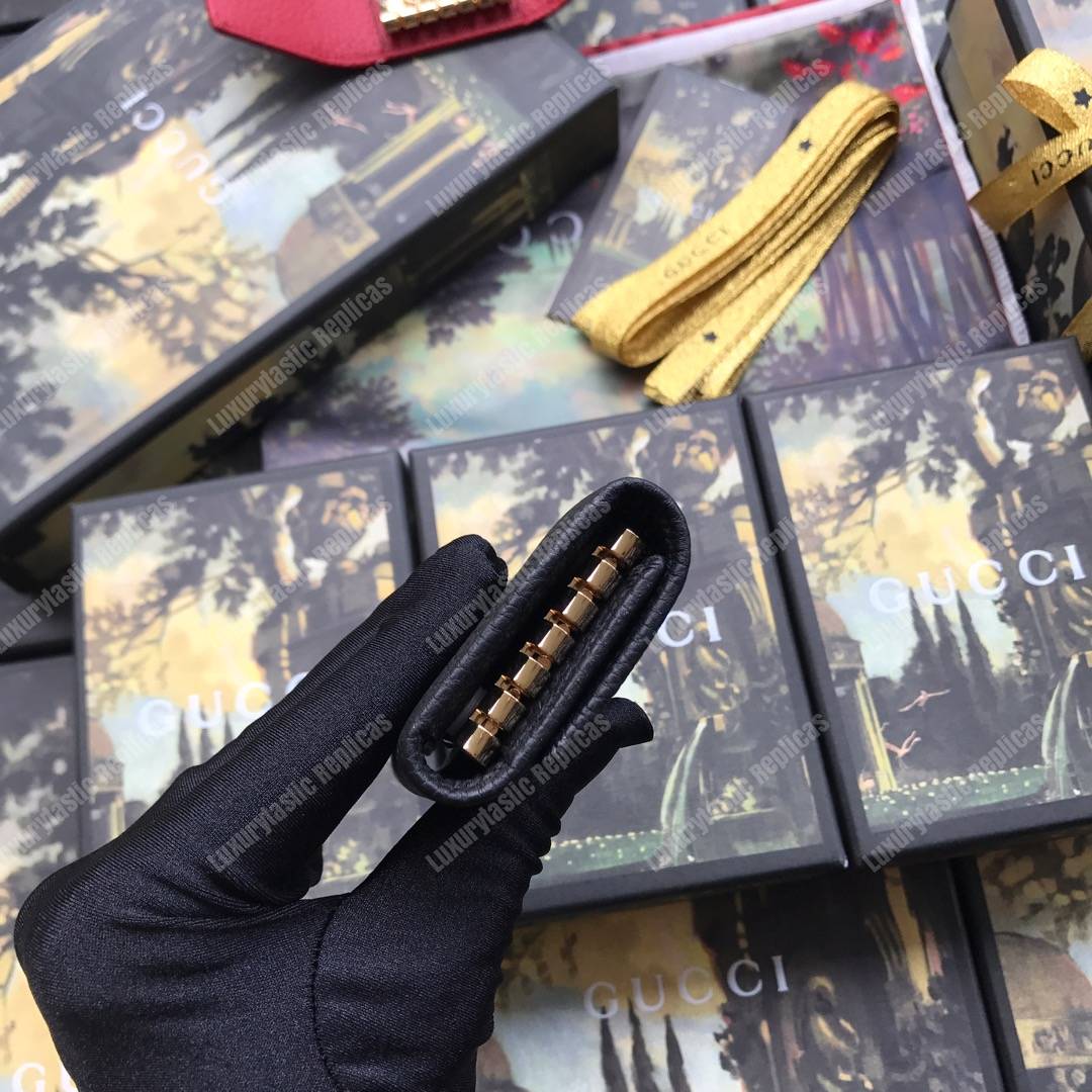 G*u*i gg marmont leather key case black