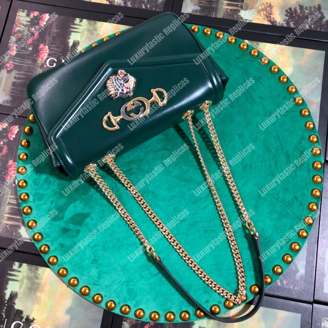 G*u*i rajah medium shoulder bag green