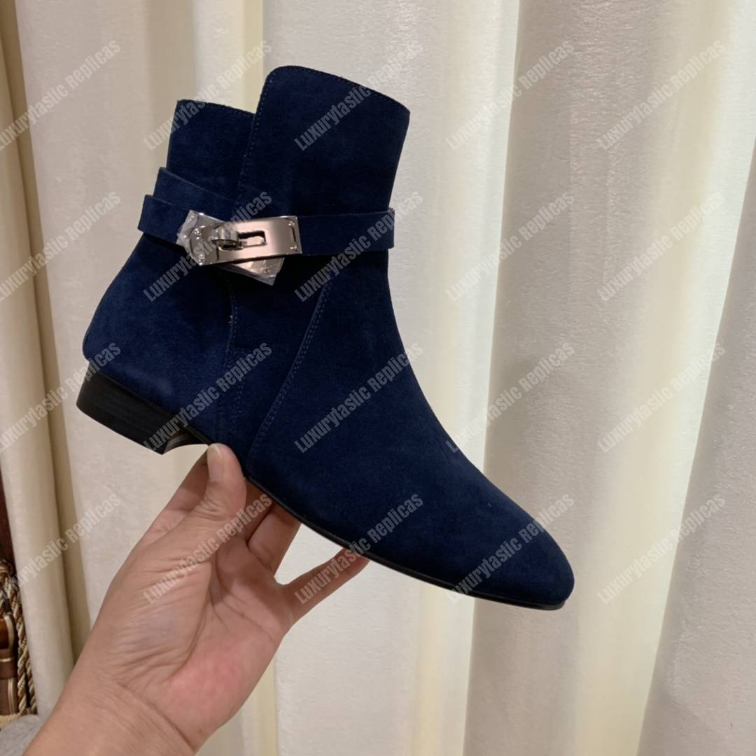 H**mes neo ankle boot blue