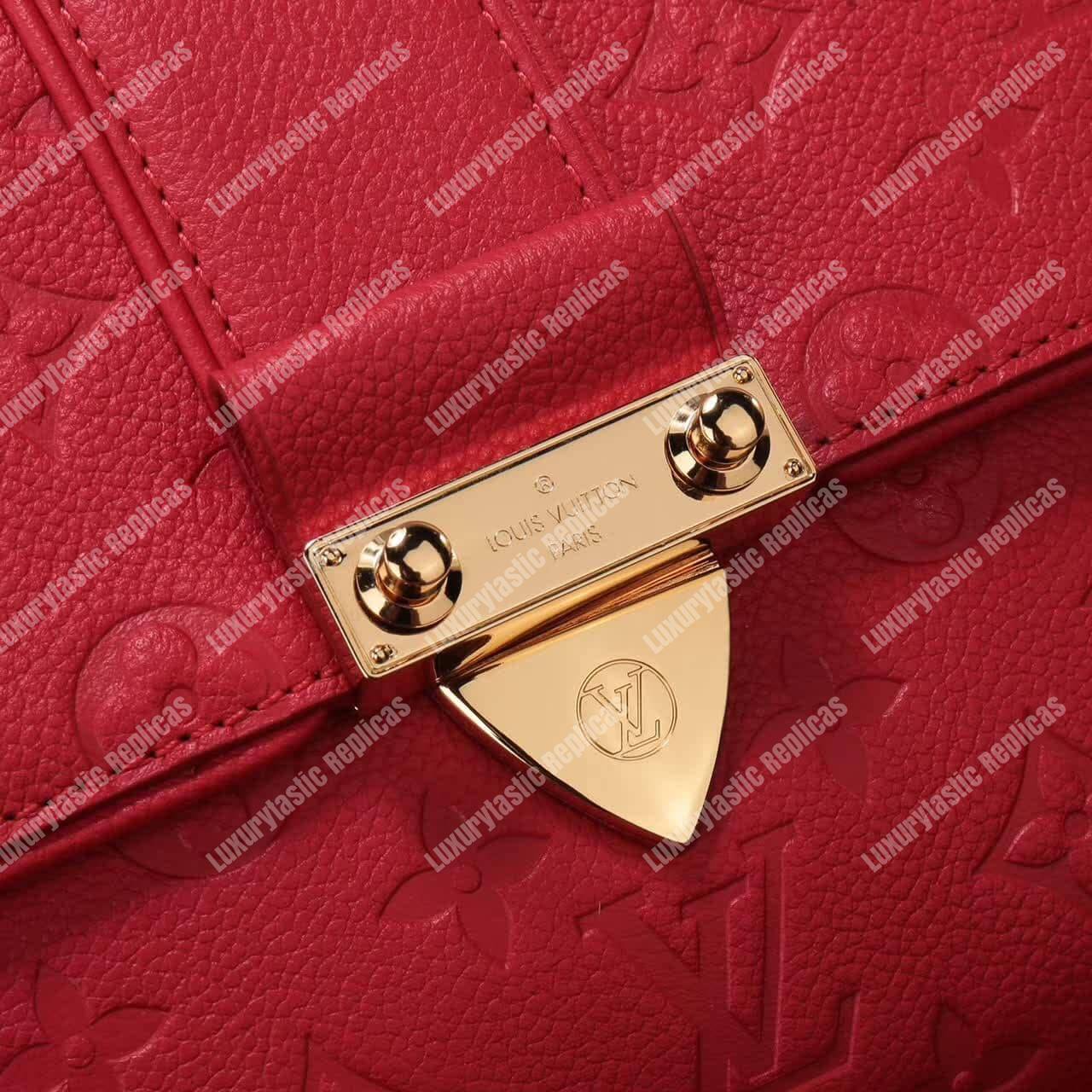 LV Saint Sulpice PM Monogram Empreinte Leather Cerise