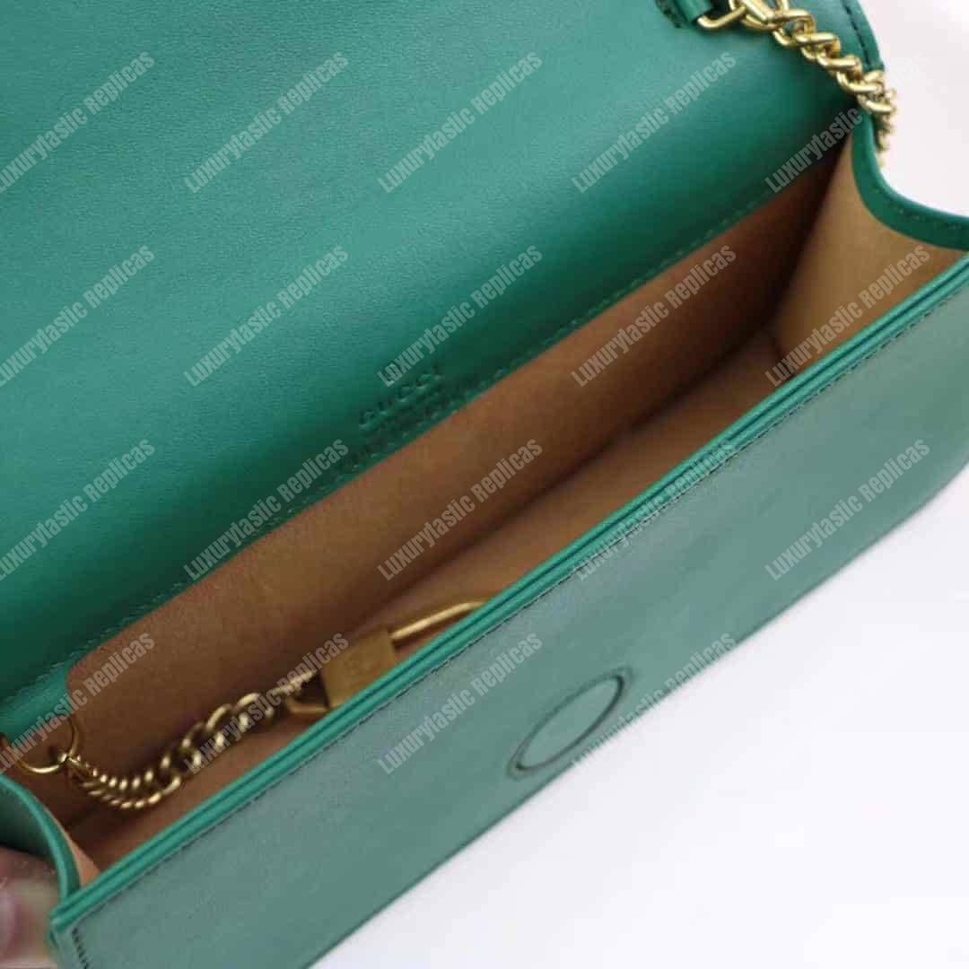 G*u*i gg marmont mini leather bag aquamarine