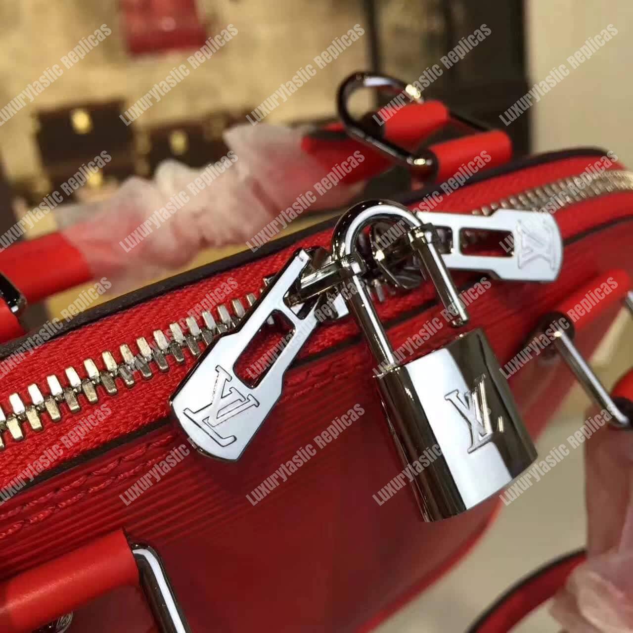 LV Alma BB Epi Leather Coquelicot