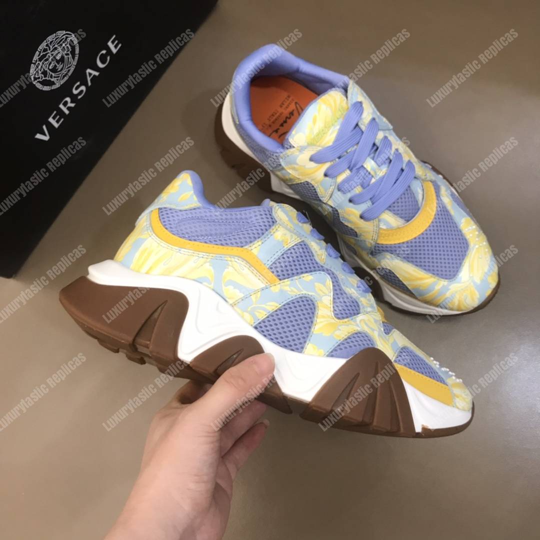 Versace Squalo Sneakers Blue/Flower Print