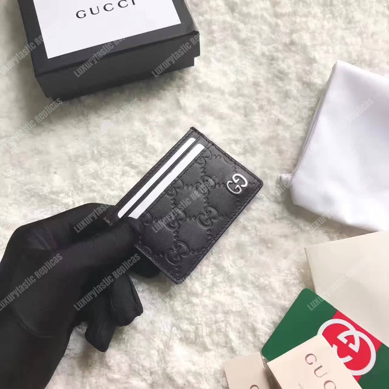 G*u*i signature card case black