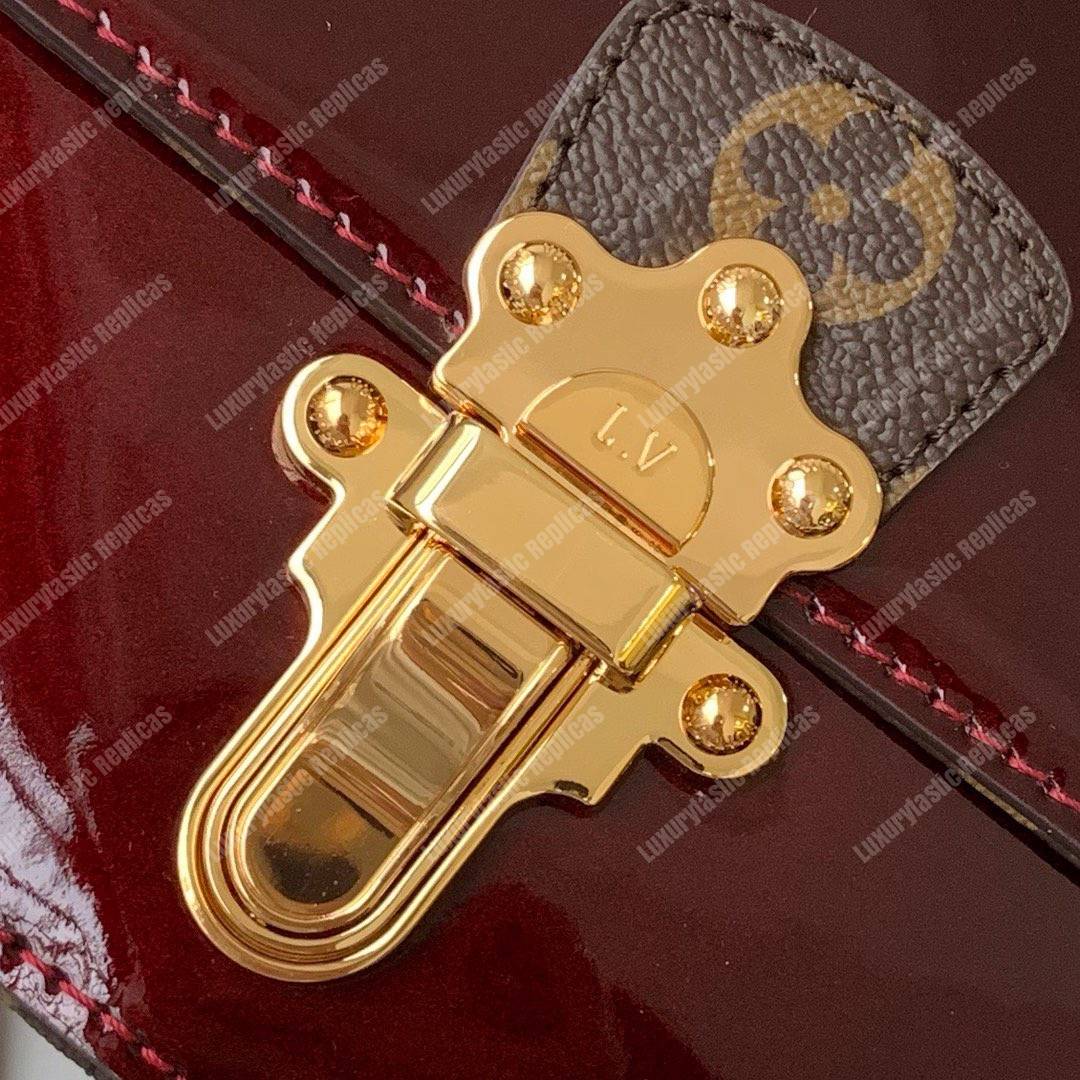 LV Cherrywood BB Smooth Patent Monogram Griotte