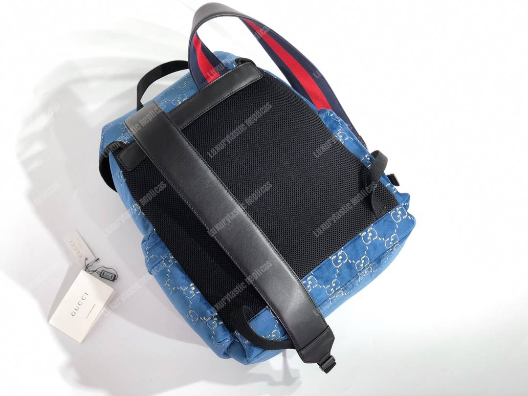 G*u*i medium gg velvet backpack blue