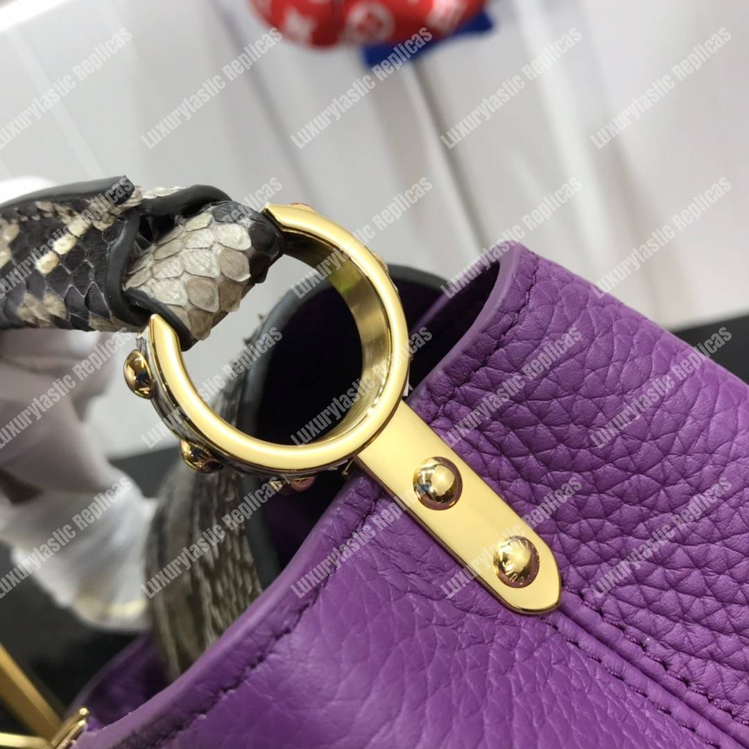 LV Capucines Mini Taurillon Python Purple