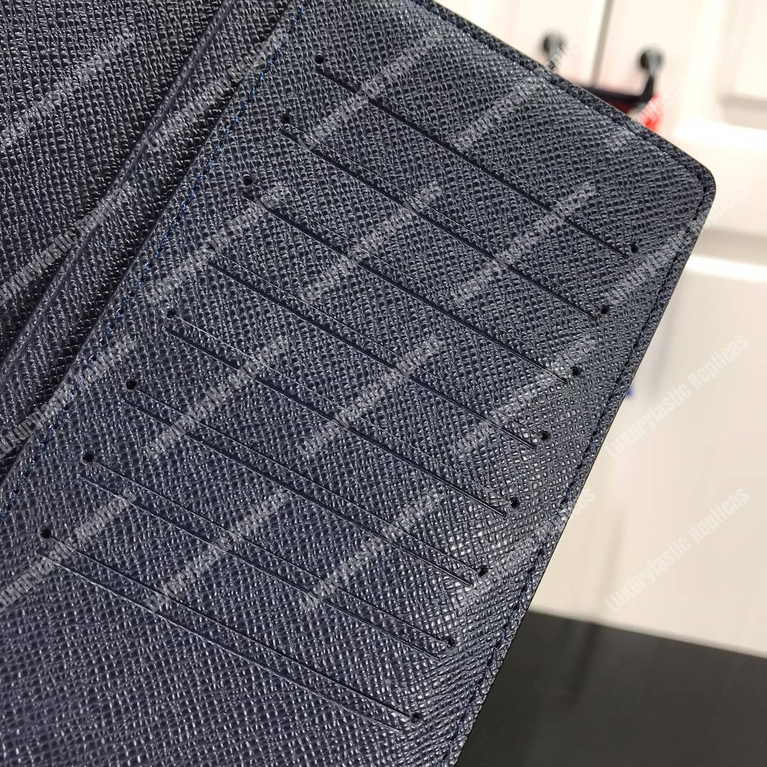 LV Brazza Wallet Epi Leather Noir Initials