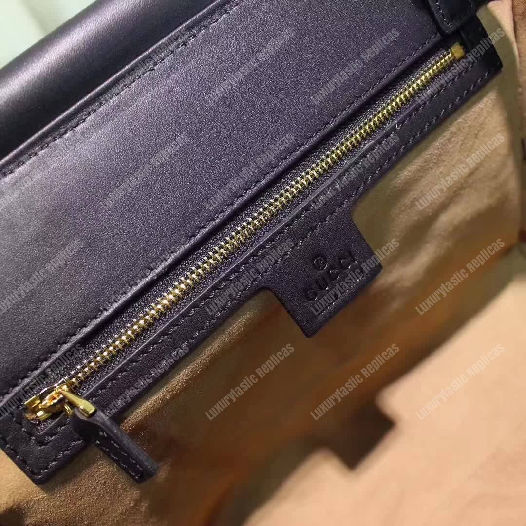 G*u*i nymphaea small top handle bag black