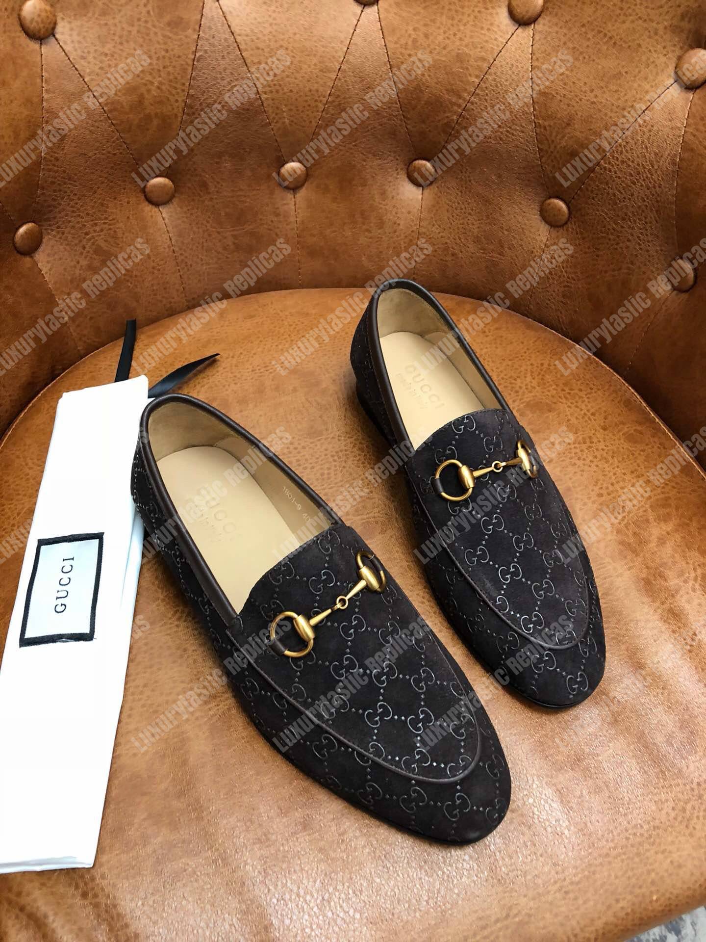 G*u*i jordaan gg velvet loafer brown