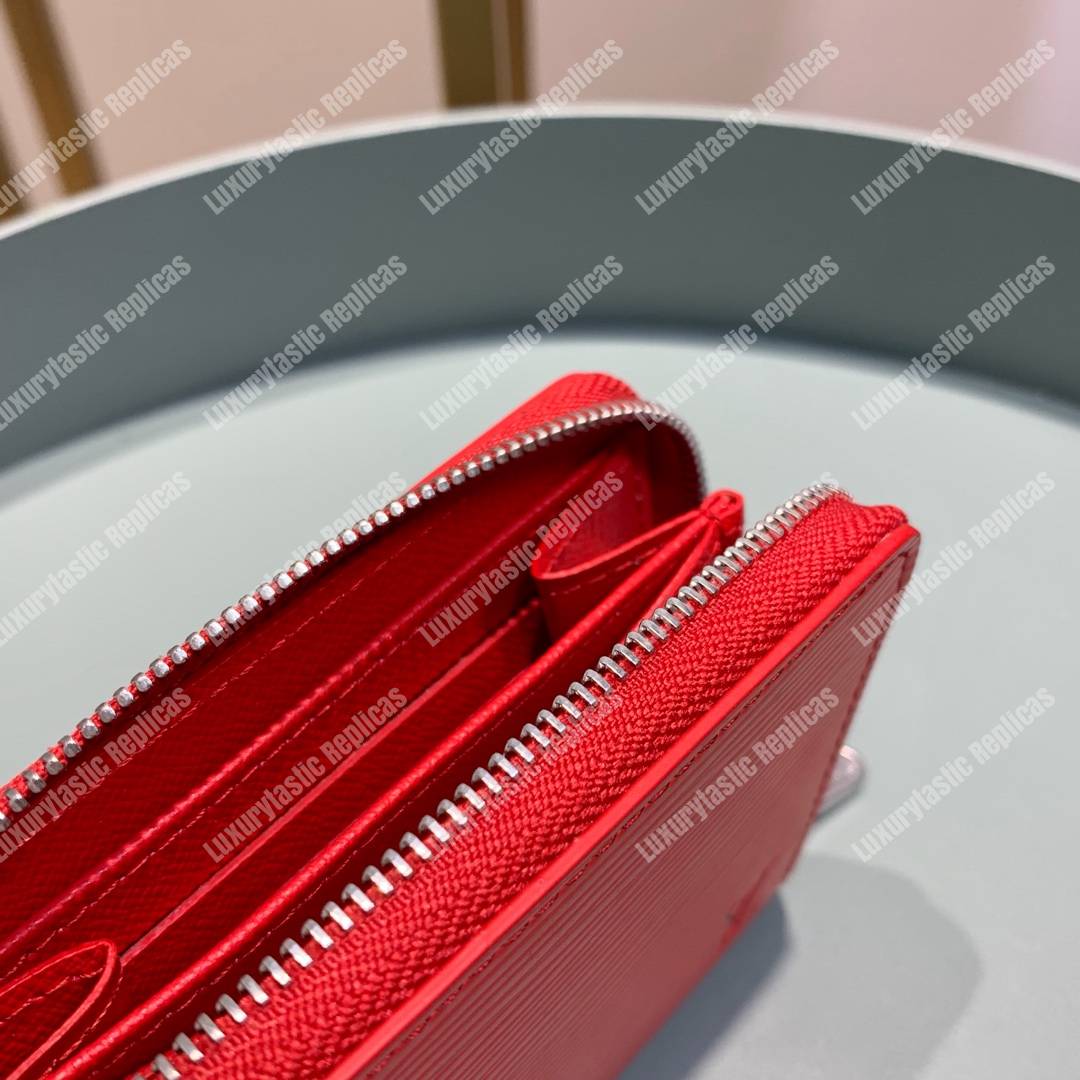 LV Zippy Coin Purse Epi Leather Coquelicot