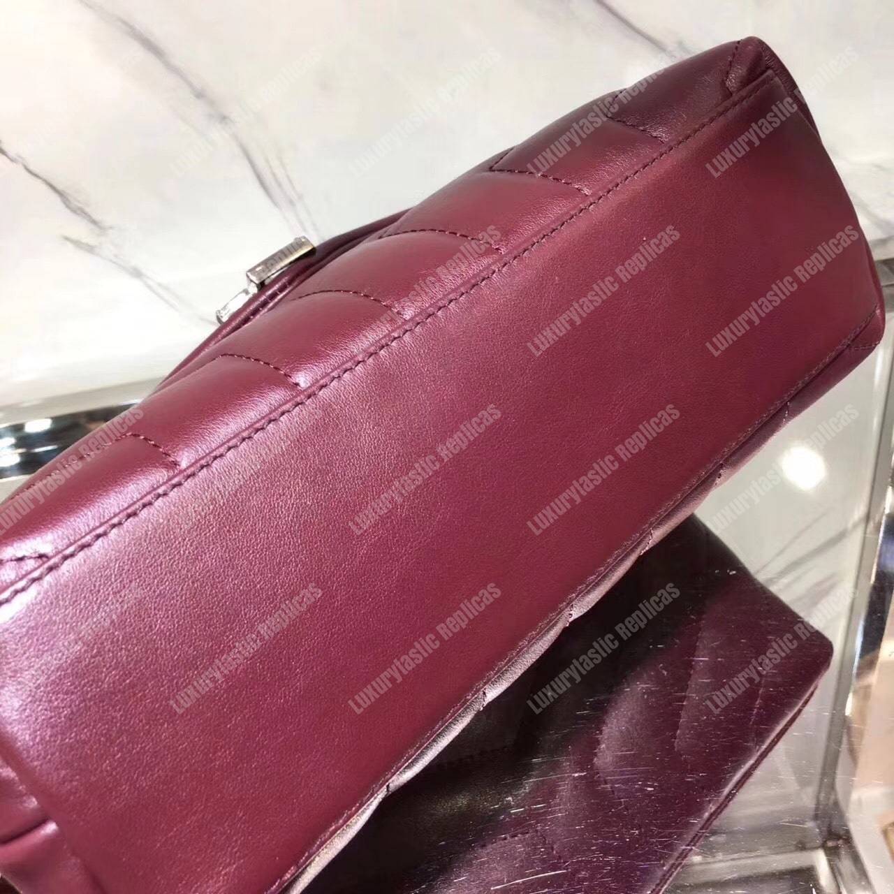 Saint Laurent Small Loulou Monogram Chain Bag Red Metallic