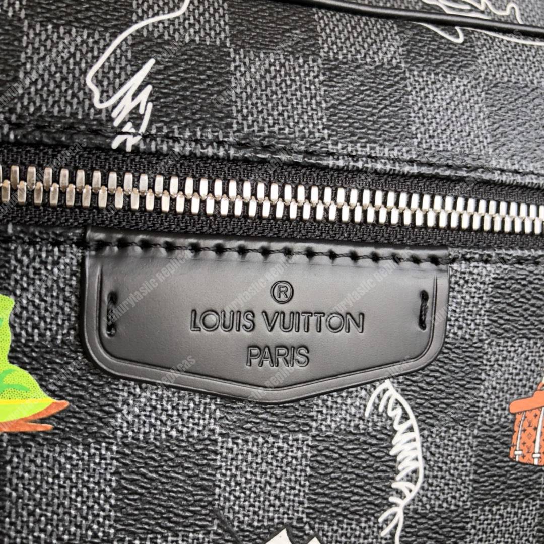 LV Josh Backpack Damier Graphite Canvas World-Map Print