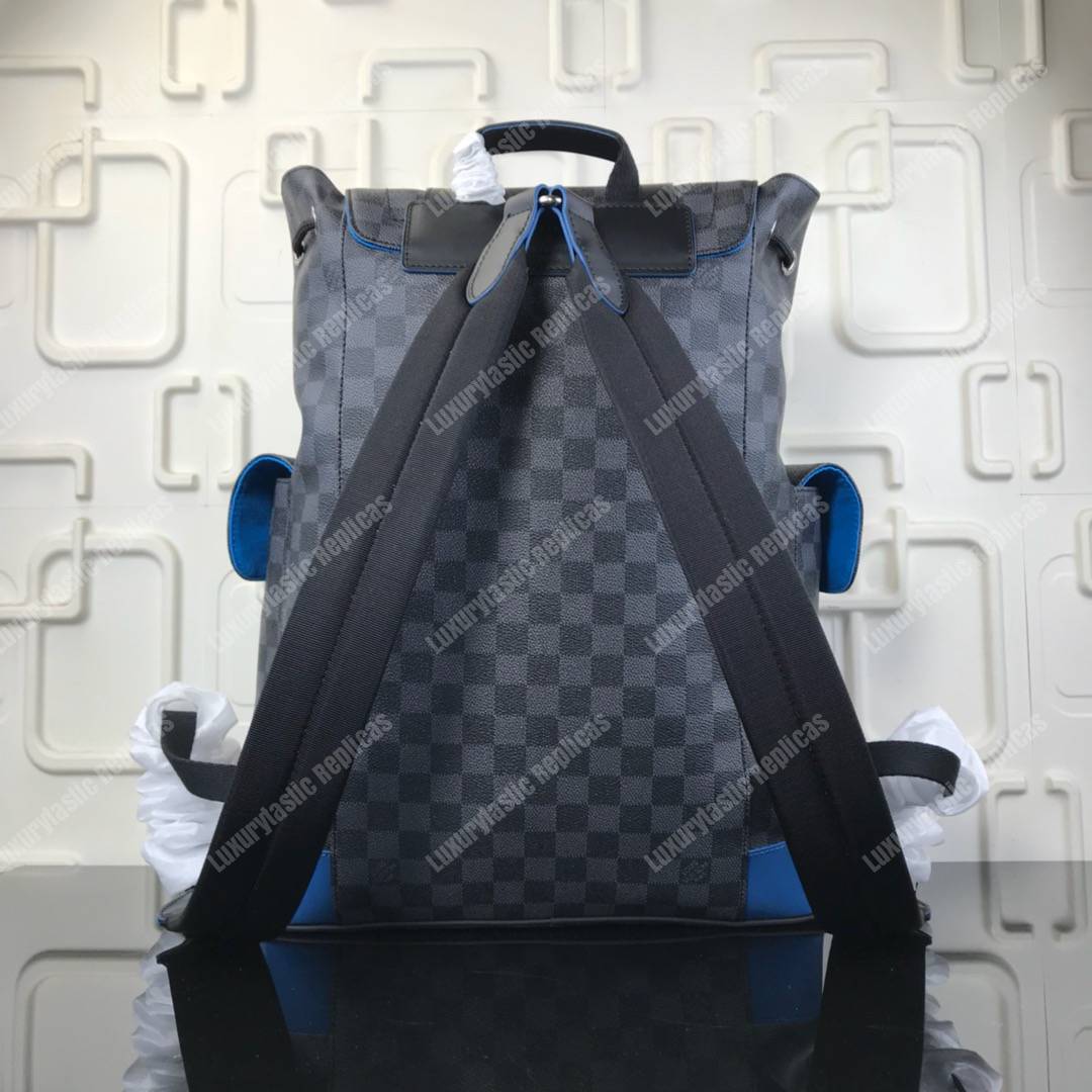 LV Christopher PM Damier Graphite Canvas Bleu