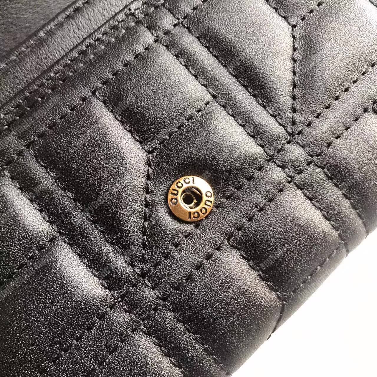 G*u*i gg marmont quilted continental wallet black