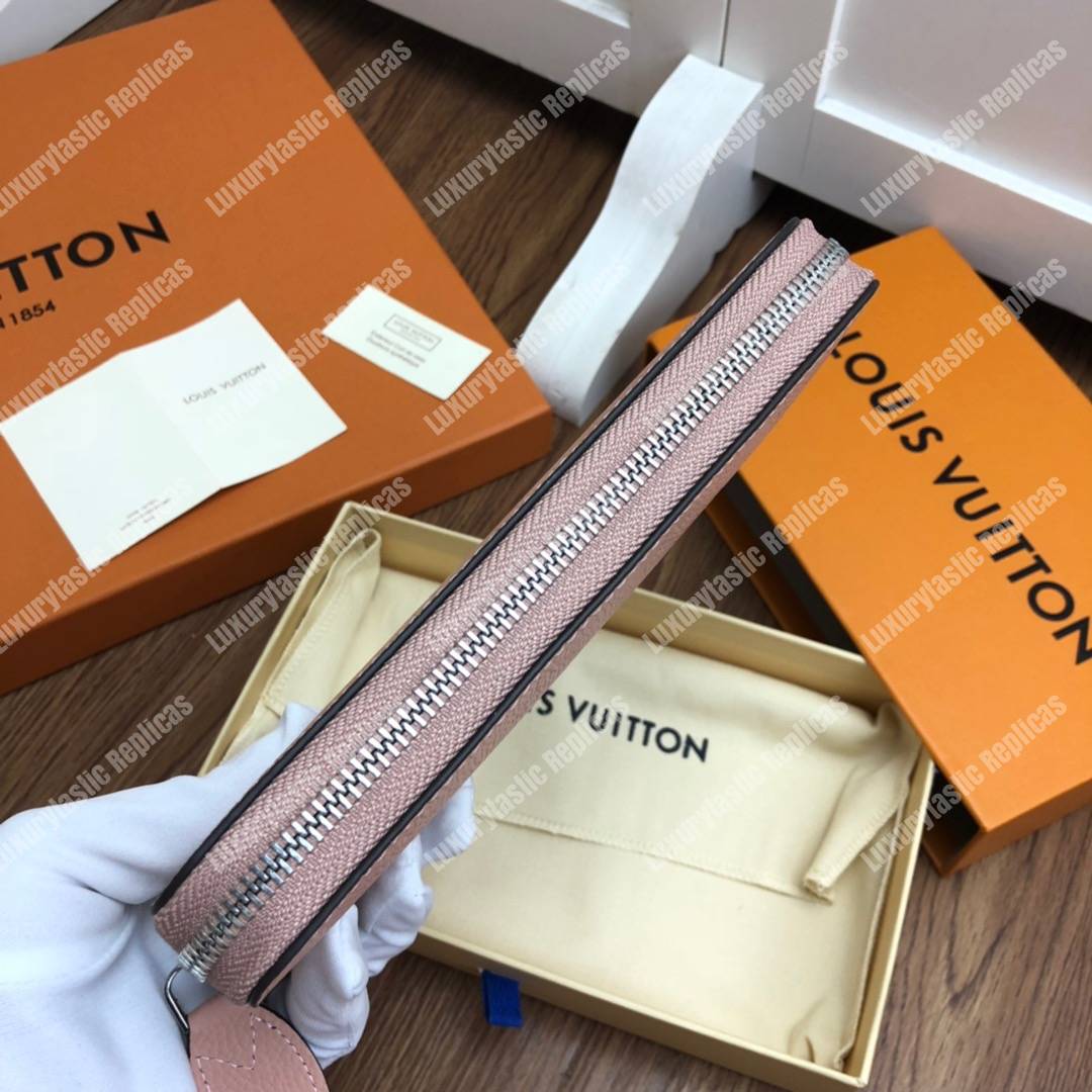 LV Zippy Wallet Mahina Leather Creme