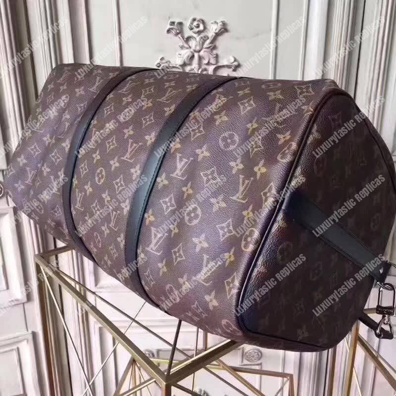 LV Keepall Bandouliere 45 Monogram Macassar Canvas