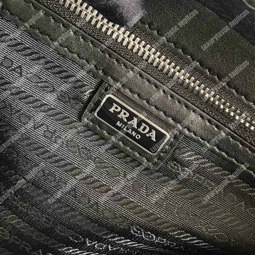 Pra*a brique saffiano leather bag black