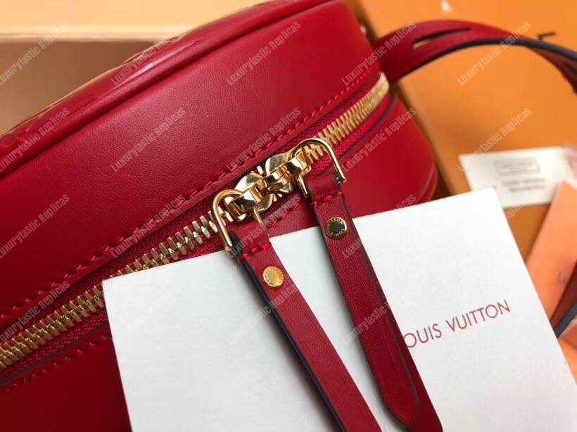 LV Boite Chapeau Souple Monogram Vernis Leather Rouge