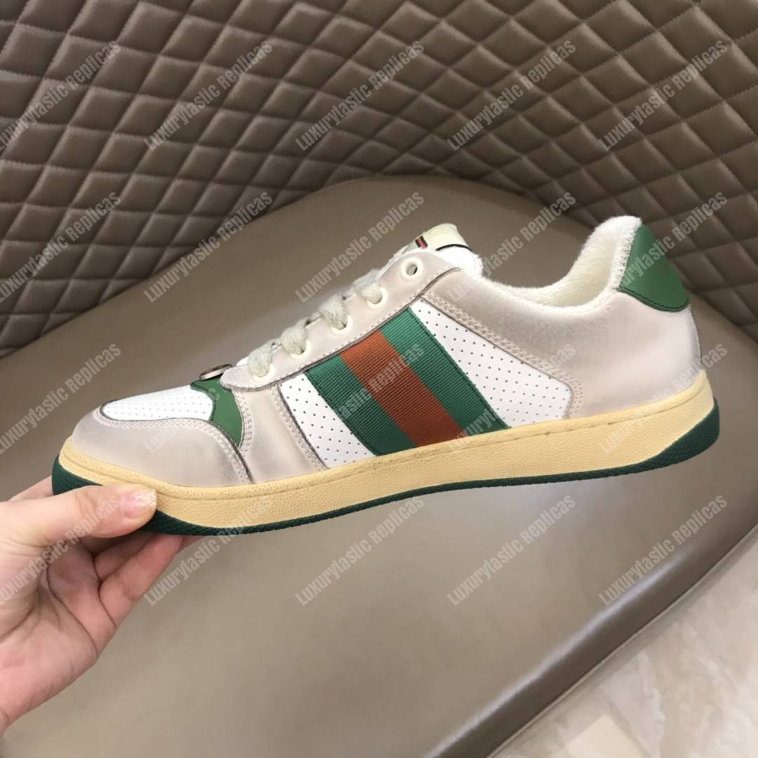 G*u*i screener leather sneaker white