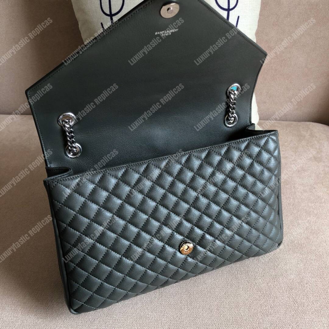 Saint Laurent Classic Large Soft Envelope Dark Anthracite