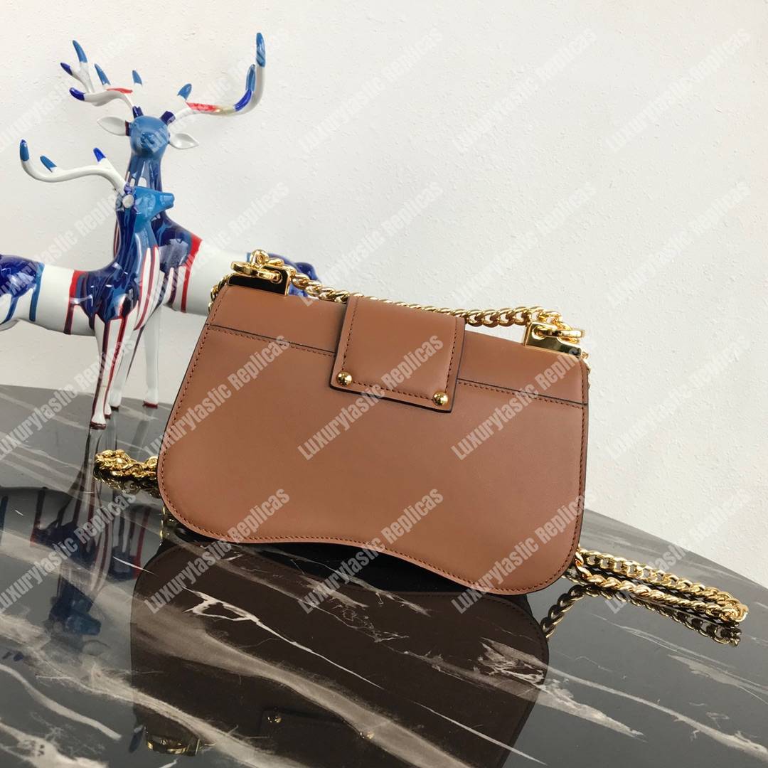 Pra*a sidonie leather shoulder bag brown