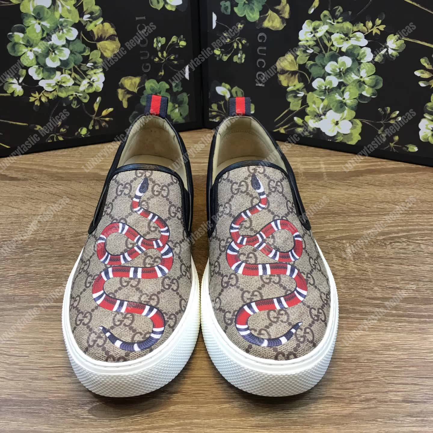 G*u*i gg sup*e snake slip-on sneaker